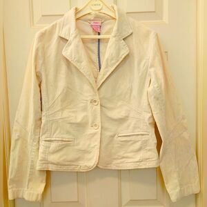 Vintage 90's BB's Closet Fitted Corduroy Crop Blazer Jacket w Stitching Design